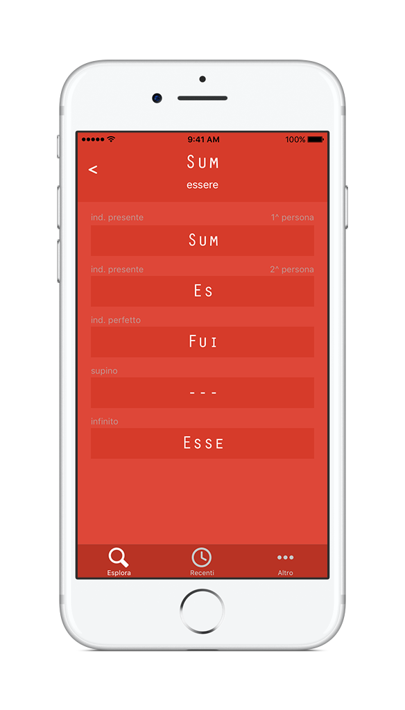 Paradigma del verbo essere in latino
