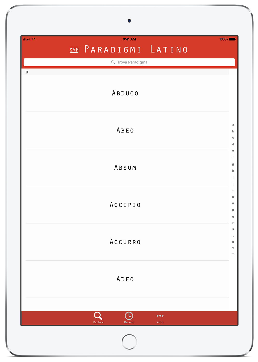 Tabella dei verbi latini